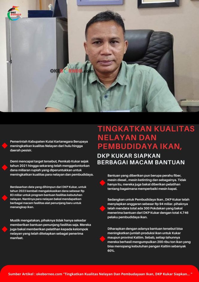 
Tingkatkan Kualitas Nelayan dan Pembudidaya Ikan, DKP Kukar Siapkan Berbagai Macam Bantuan