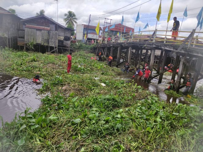 
Rusak Pondasi Rumah Warga, BPBD Kukar dan Sejumlah Relawan Bersih Tumpukan Gulma di Sungai Tenggarong