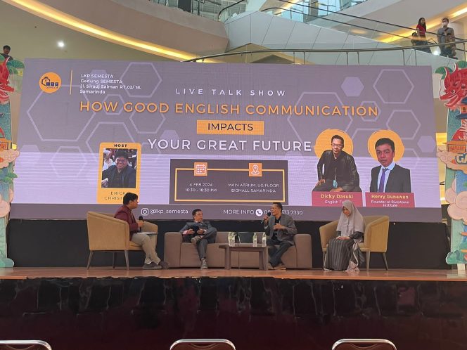 
Talk Show Pentingnya Komunikasi Berbahasa Inggris Mencuat Diantara Rangkaian Event Love Galore BIG Mall