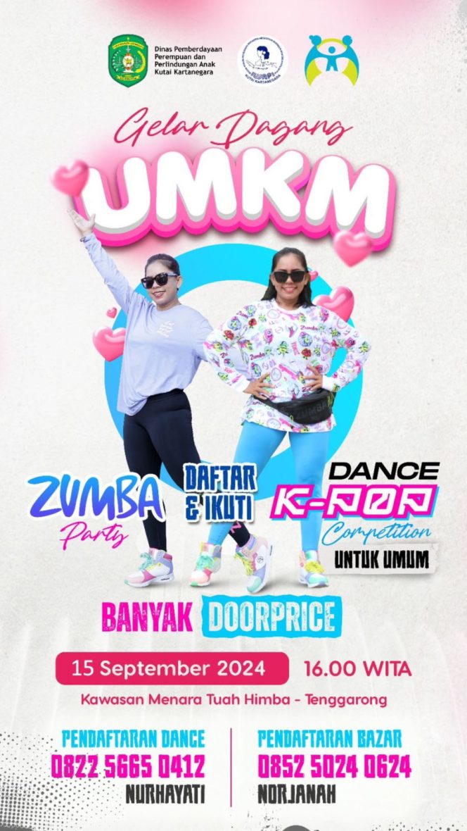 
DP3A Kukar dan IWAPI Gelar Event “Gelar Dagang UMKM” di Kota Raja, Meriah dengan Doorprize dan Kompetisi Kpop Dance