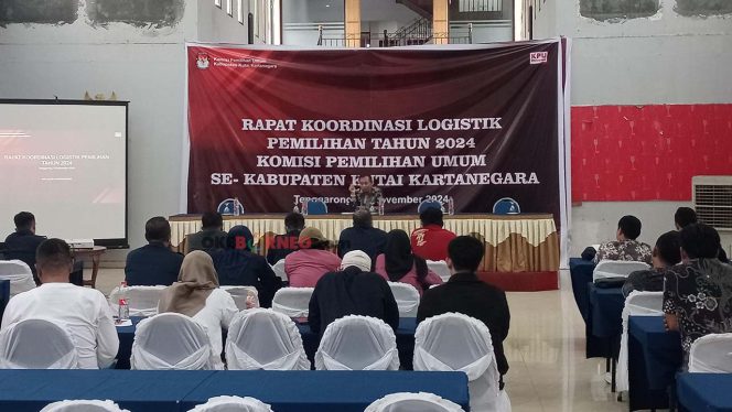 
Suasana rakor logistik pilkada 2024, di hotel Fatma, Tenggarong. (Rizka/okeborneo)
