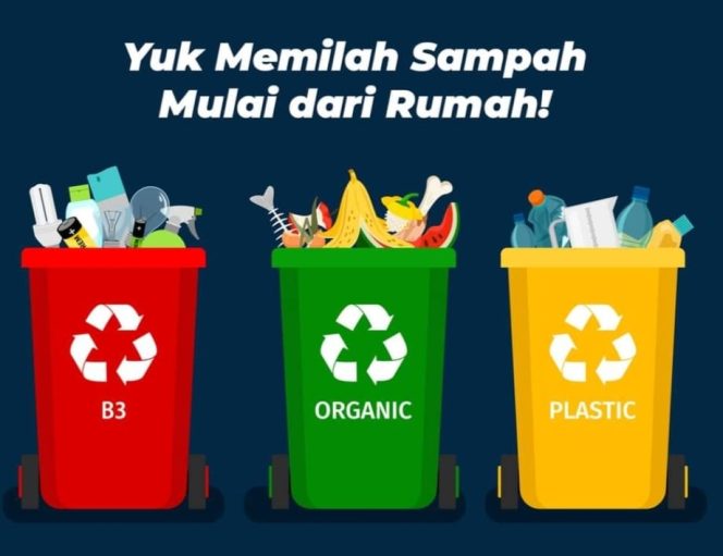 
Poster edukasi gerakan memilah sampah dari rumah untuk mengurangi beban lingkungan. (Istimewa)