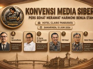 Poster Konvensi Media Siber pembuka kegiatan Wartawan Legend Bedapatan ke-4 di Samarinda. (Istimewa)