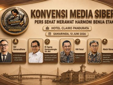Poster Konvensi Media Siber pembuka kegiatan Wartawan Legend Bedapatan ke-4 di Samarinda. (Istimewa)