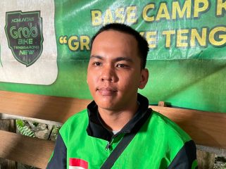 Wakil Ketua Komunitas Grab Tenggarong, Jaini Ali. (Angga/okeborneo.com)