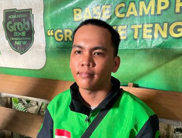 Wakil Ketua Komunitas Grab Tenggarong, Jaini Ali. (Angga/okeborneo.com)