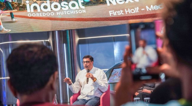 Suasana pemaparan kinerja semester I 2026 Indosat Ooredoo Hutchison di hadapan media. (Dok. Indosat Ooredoo Hutchison)W