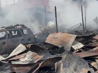 Lokasi Kebakaran di Jalan Delta Tenggaro (Angga/okeborneo.com)