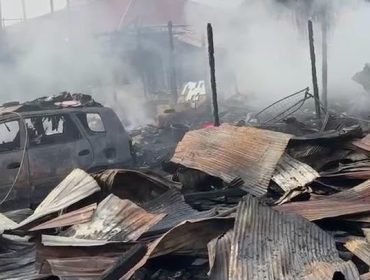 Lokasi Kebakaran di Jalan Delta Tenggaro (Angga/okeborneo.com)