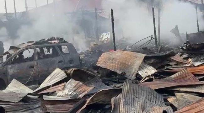 Lokasi Kebakaran di Jalan Delta Tenggaro (Angga/okeborneo.com)