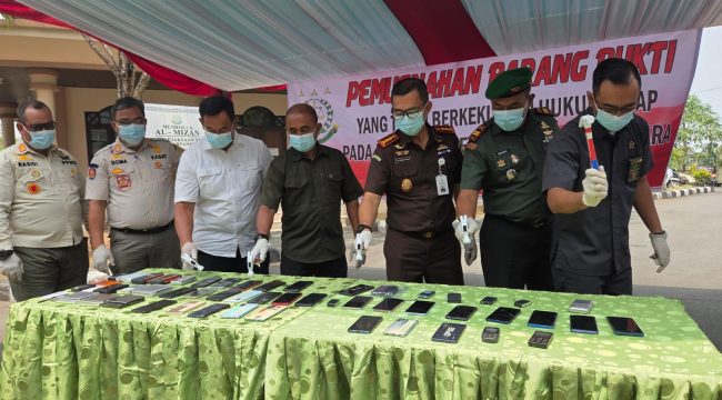 Pemusnahan Barang Bukti yang disita Kejaksaan Kukar (istimewa)